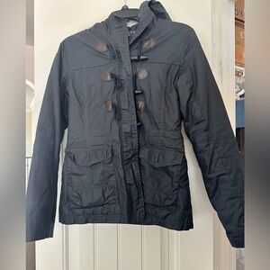 Aeropostale Black Utility Jacket with Structured Collar